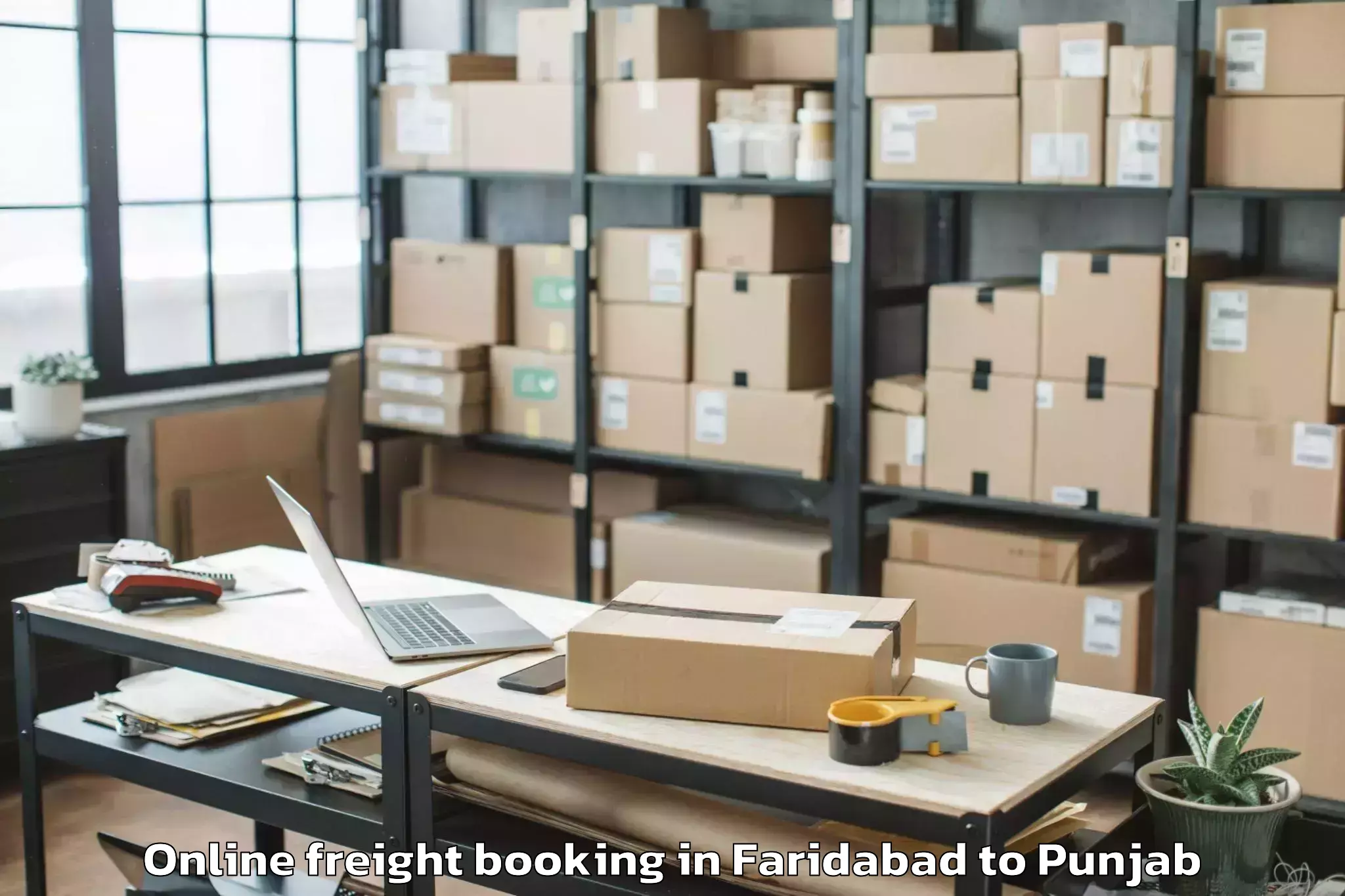 Top Faridabad to Firozpur Online Freight Booking Available